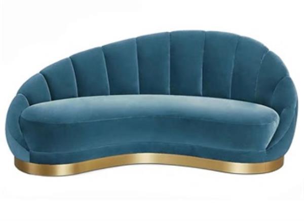 酒吧會所絨皮軟包異形貝殼沙發
