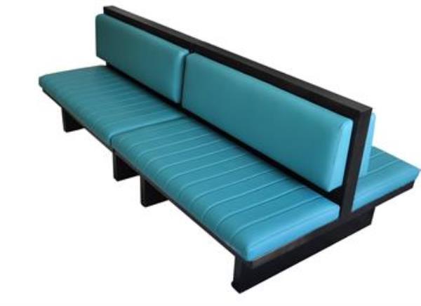 音樂清吧酒吧鐵藝軟包雙面卡座沙發