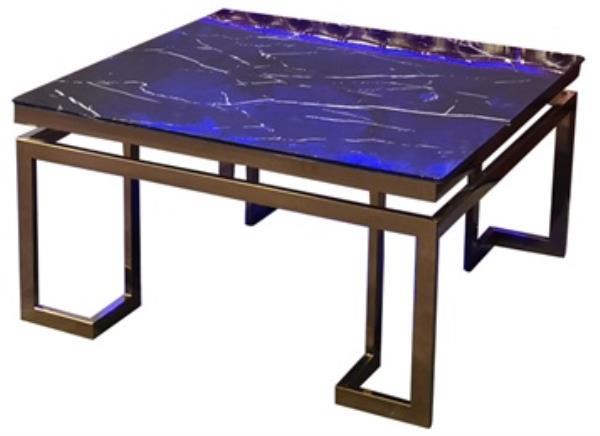 KTV歌廳專用鋼化玻璃臺不銹鋼發(fā)光茶幾